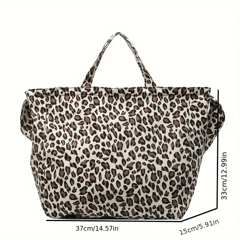 Nora. - Stylische Leopard-Print-Tasche
