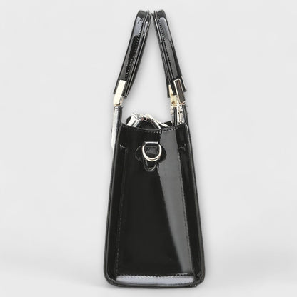 Nora. - Glänzende Krokodil-Muster Handtasche