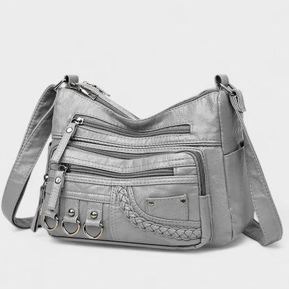 Nora. – Vintage-inspirierte Mehrschichtige Umhängetasche