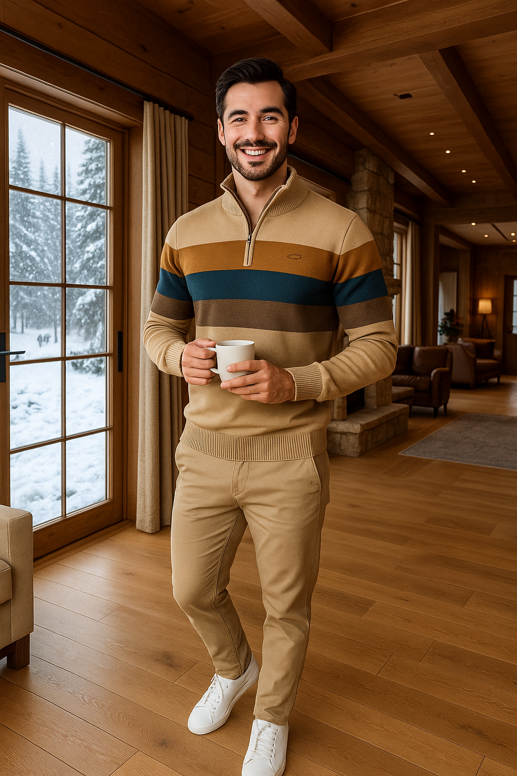 LENNOX – Warmer Strickpullover mit Reißverschluss für den Winter