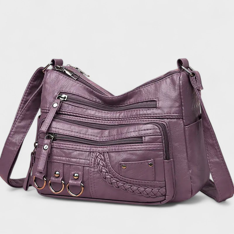 Nora. – Vintage-inspirierte Mehrschichtige Umhängetasche