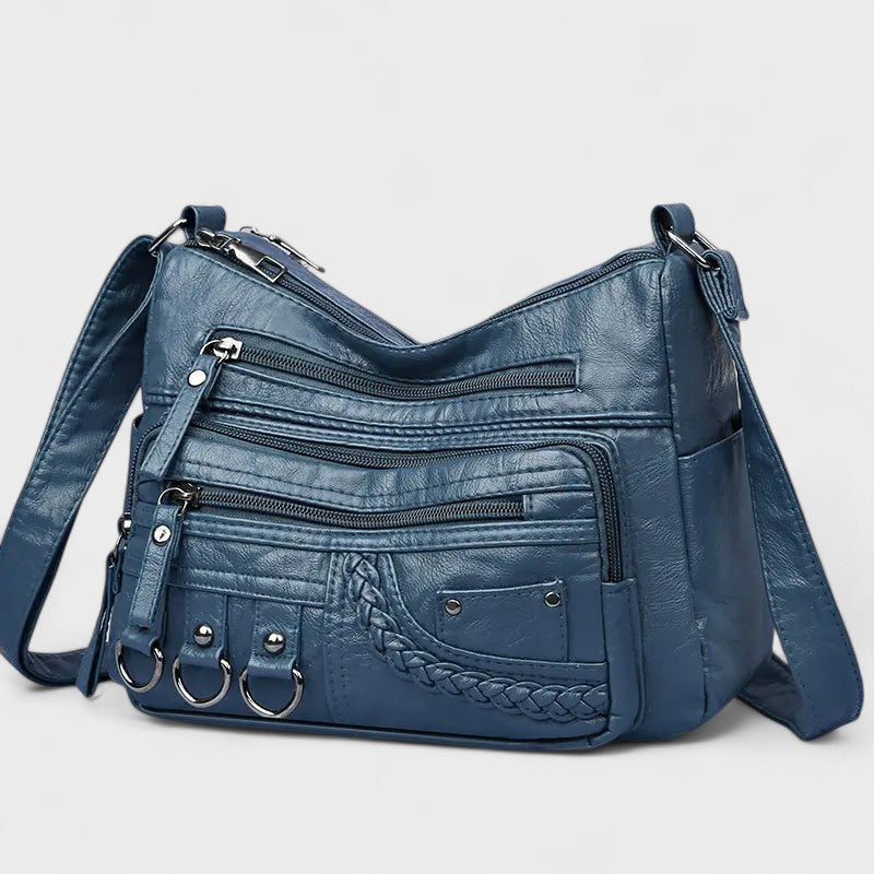 Nora. – Vintage-inspirierte Mehrschichtige Umhängetasche