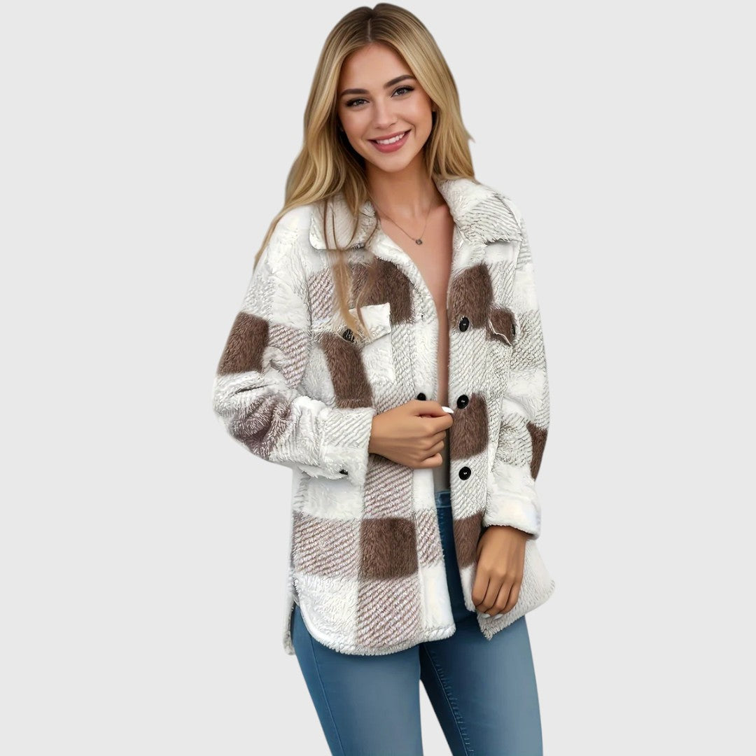 Selina – Schicke karierte Button-Down-Jacke