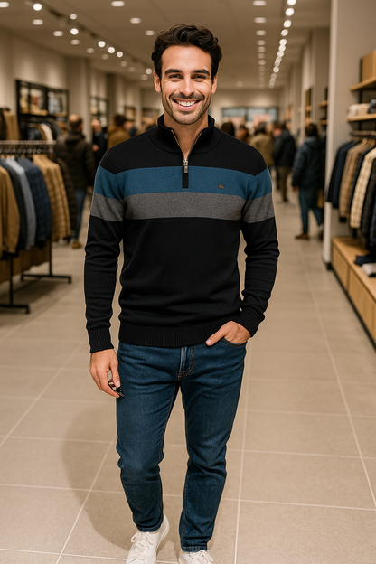 LENNOX – Warmer Strickpullover mit Reißverschluss für den Winter