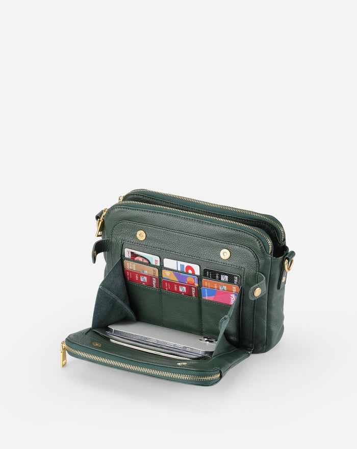 Nora. - Elegante Dreischichtige Umhängetasche